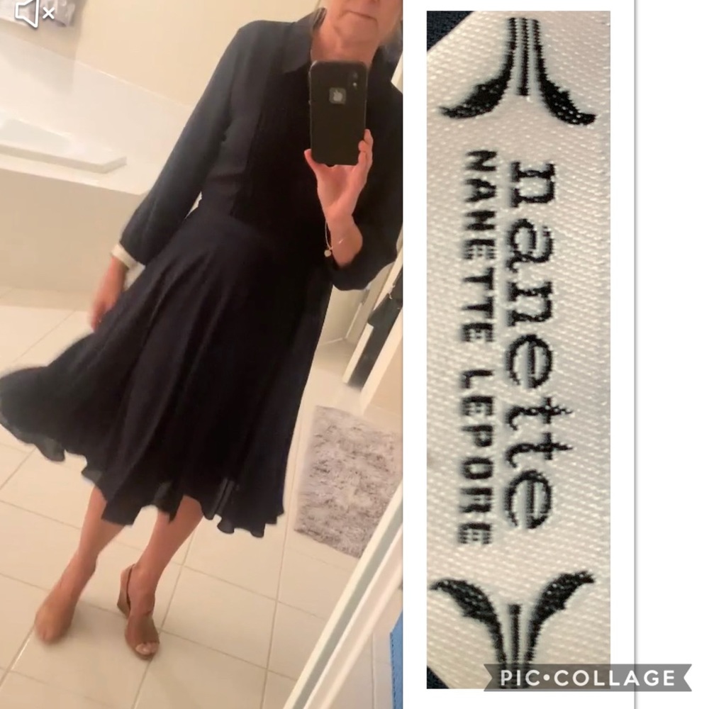 NEW Nanette Lepore with tags, navy blue dress. Brand new.